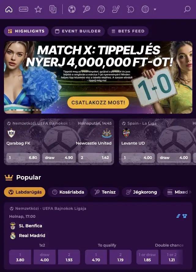 Sportfogadás a Spinania-n